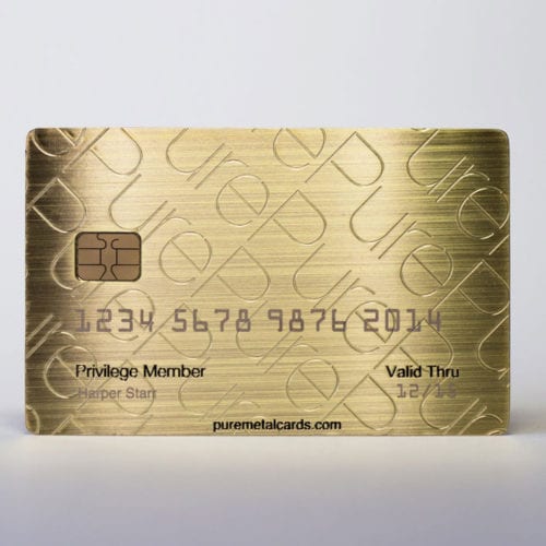 Brass (Gold) Brushed Cards