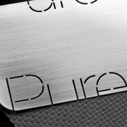 Brushed Stainless Steel Cards