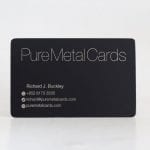 Matt Black Titanium Cards | PURE METAL CARDS