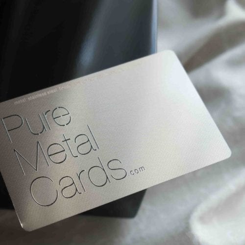 Silver Contour Stainless Steel Business Cards