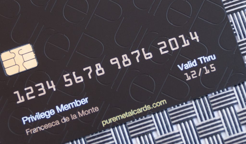 Customized Metal Credit Cards Black Color Chip Blank Stainless Steel 0.8mm  HICO Program Strip