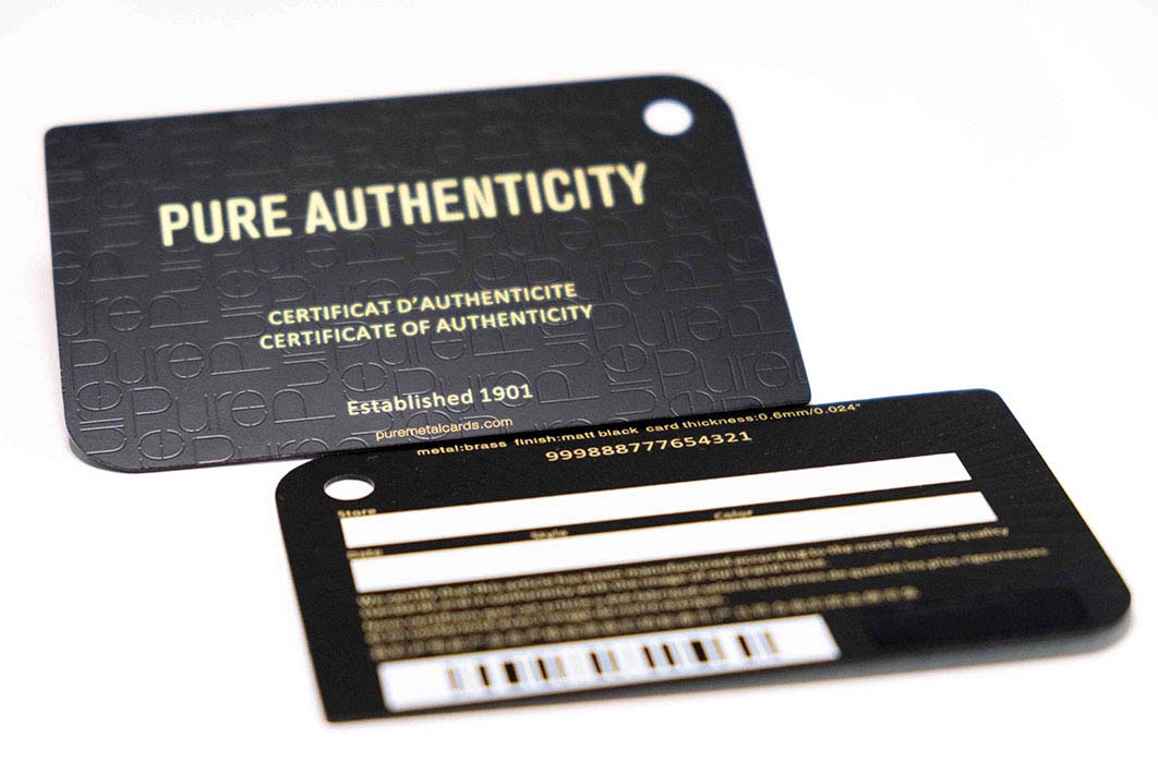Custom Certificate Of Authenticity Cards - Metal Business Cards, My Metal  Business Card