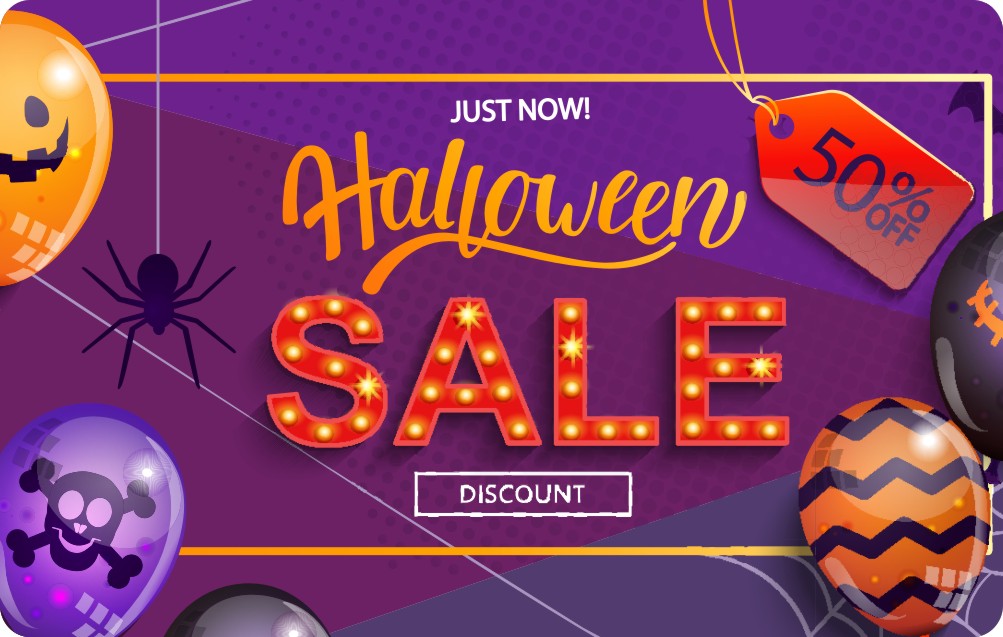 Halloween sale metal card