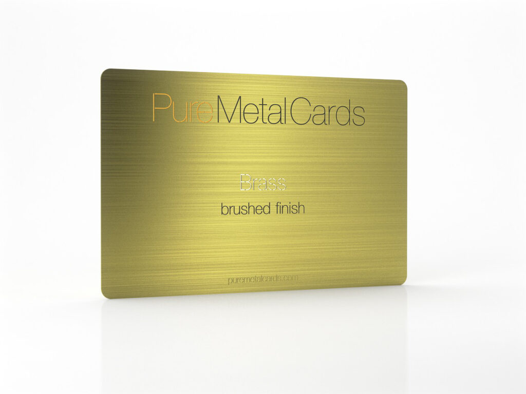 Pure Metal Cards - brushed brass business card