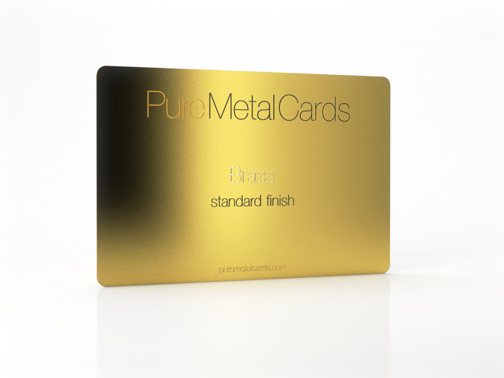 Pure Metal Cards - standard brass business card