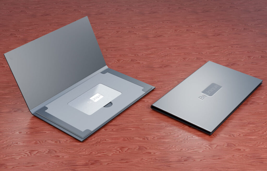 Pure Metal Cards - custom cardboard case packaging