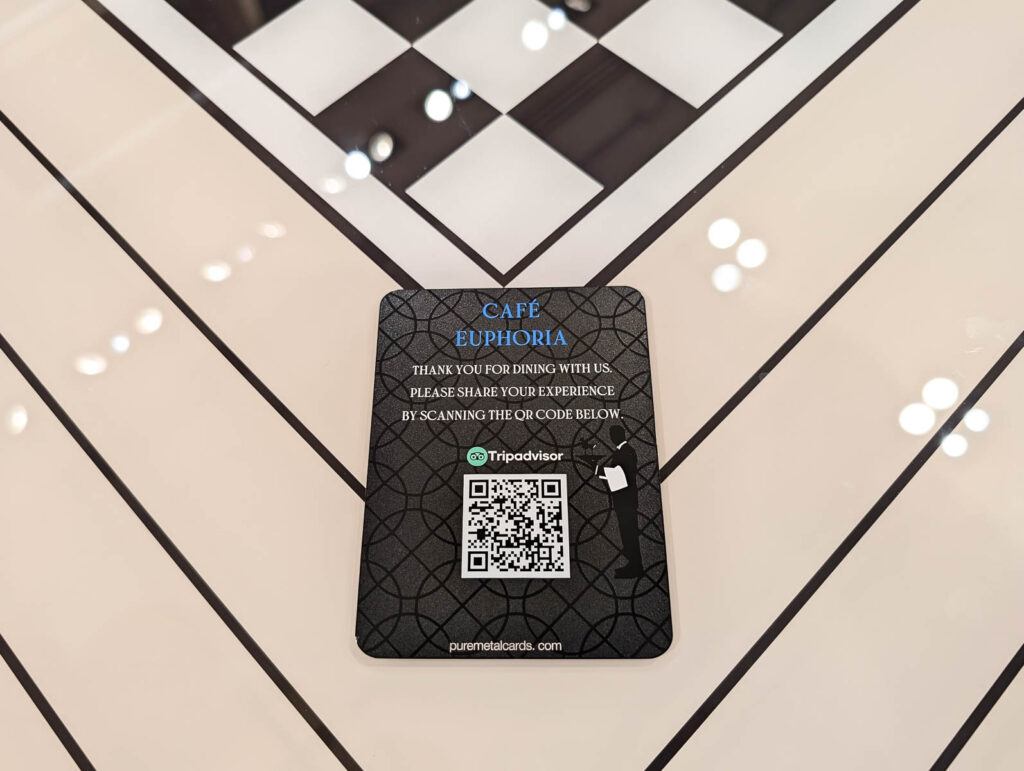 Pure Metal Cards - metal smart menu qr code restaurant card